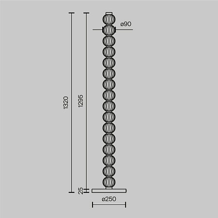 Напольный светильник (торшер) Maytoni Amulet MOD555FL-L23G3K - фото