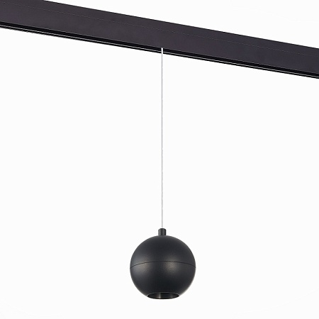 Магнитный трековый светильник подвесной Черный LED 1*12W 3000K 750Lm Ra>80 36° IP20 D10 ST354.433.12 - фото