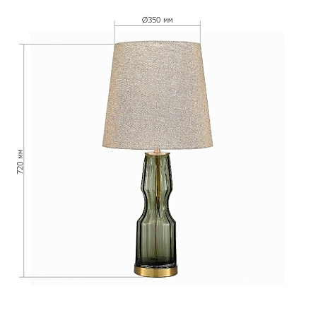 Прикроватная лампа ST-Luce Оливковый, Латунь/Серый E27 1*40W SL1005.904.01 - фото