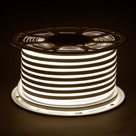 Светодиодный гибкий неон 220 В 9.6 Вт/м 120 Led/м 2835 IP67, односторонний дневной белый 4200 K, 50 м Гибкий неон 220V 9,6W 120Led 2835 IP67 односторонний дневной белый, 50 м Elektrostandard - фото