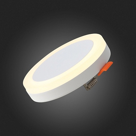 Светильник встраиваемый Белый LED 1*6W 3000K 468Lm Ra>80 120° IP20 D110xH20 170-240V ST104.502.06 - фото