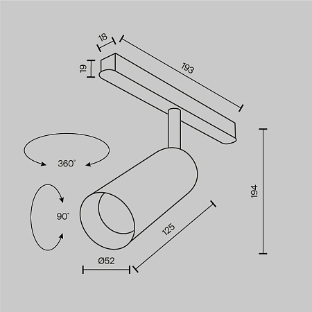 Трековый светильник Technical FOCUS LED TR032-2-12W4K-M-BBS - фото