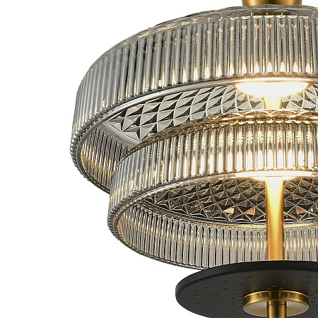 Светильник подвесной ST-Luce Латунь/Латунь, Дымчатый LED 1*8W 3000K SL6122.303.01 - фото