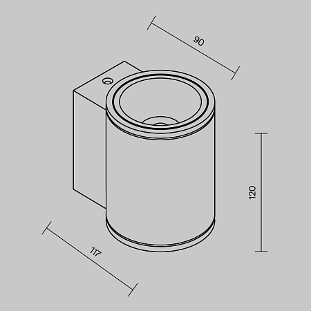 Настенный светильник (бра) Outdoor Shim O303WL-L5W3K - фото