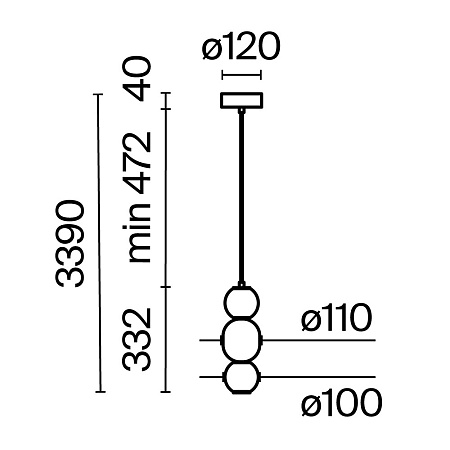 Подвесной светильник Maytoni Drop MOD273PL-L16CH3K - фото