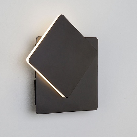 Настенный светодиодный светильник Screw LED 40136/1 черный Elektrostandard - фото