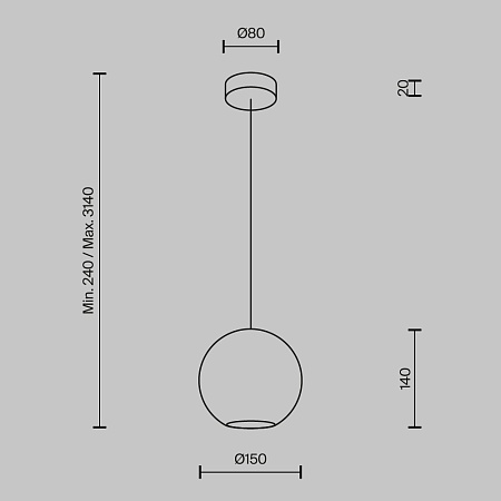 Подвесной светильник Maytoni MOD437PL-01BG - фото