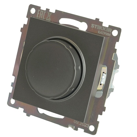 Выключатель диммирующий TRIAC (механизм) 250В, 500W, серия Катрин, графит, GLS10-7106-06 - фото