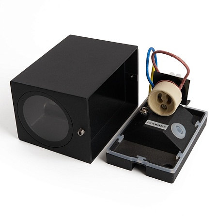 Светильник садово-парковый Feron DH050,на стену, GU10 230V, черный - фото