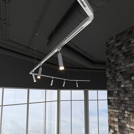 Гибкий коннектор для однофазного шинопровода белый TRC-1-1-FLEX-WH Elektrostandard - фото