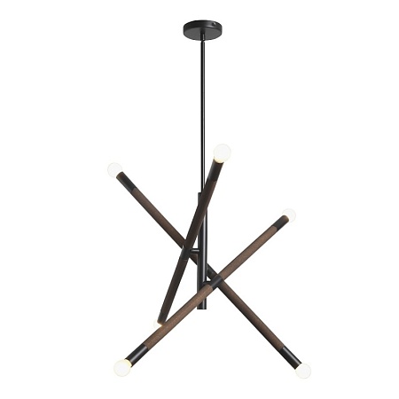 Светильник подвесной ST-Luce Черный, Коричневый E14 6*40W SL6226.403.06 - фото