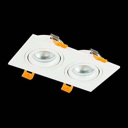 Св-к встр. Белый GU10 2*50W IP20 L170xW92xH27 220V Без ламп ST251.508.02 - фото