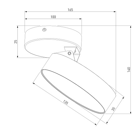 Накладной светодиодный светильник Pila черный 25135/LED Elektrostandard - фото