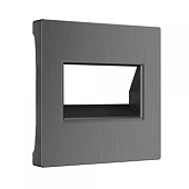 Накладка для двойной розетки Еthernet RJ-45 графит рифленый WL04-RJ45+RJ45-CP