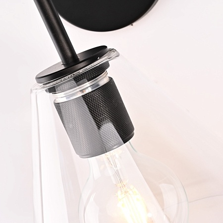 Бра Rh Utilitaire Funnel Shade Single Sconce Black Imperiumloft 123269-22 - фото