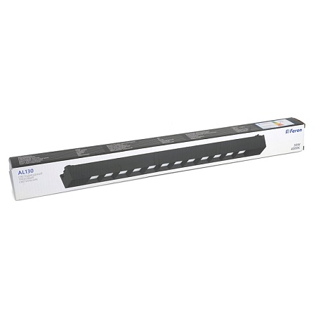 Светодиодный светильник Feron AL130 трековый однофазный на шинопровод 30W 4000K 60 градусов черный серия LensLine - фото