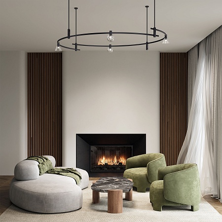 Esthetic Magnetic Шинопровод Round черный Ø1500 85217/00 - фото