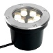 Светодиодный светильник тротуарный (грунтовый) Feron SP2802, 6W, AC/DC12-24V, низковольтный, 4000К, металлик, D120*H90mm, вн.диаметр: 90m, IP67 - фото