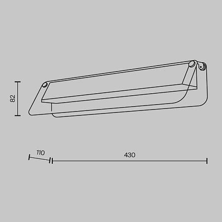 Настенный светильник (бра) Maytoni Flat MOD296WL-L10BC3K - фото