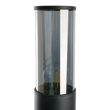 Светильник садово-парковый Feron DH1305, столб,  E27 230V, черный - фото