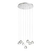 Светильник подвесной ST-Luce Хром/Прозрачный с пузырьками воздуха LED 7*3W 3000K SL6017.101.07
