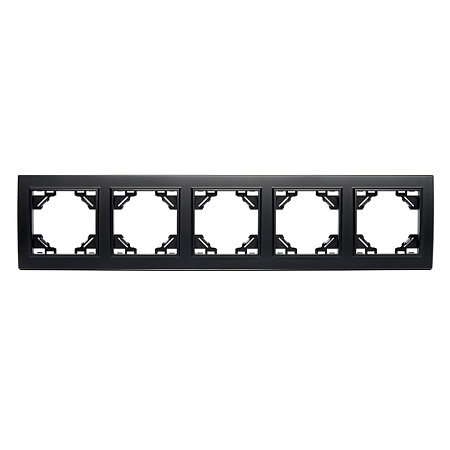 Рамка 1-местная STEKKER, PFR00-9001-03, серия Эрна, черный - фото