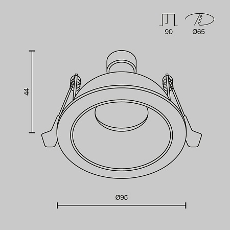 Встраиваемый светильник Technical DL126-GU10-W - фото