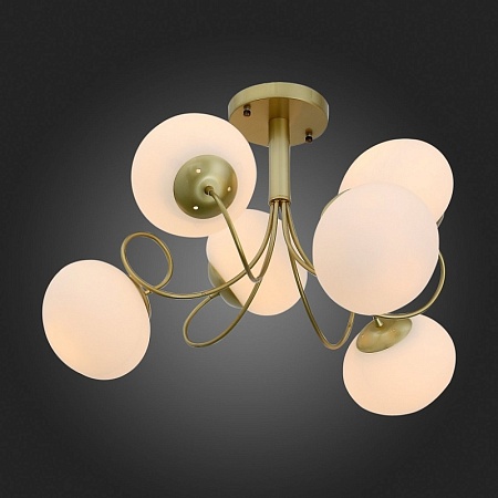 Светильник потолочный Золотистый/Белый E27 6*40W SL717.202.06 - фото