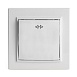 Переключатель перекрестный 1-клавишный STEKKER  PSW10-9009-01, 250В, 10А, серия Эрна, белый - фото