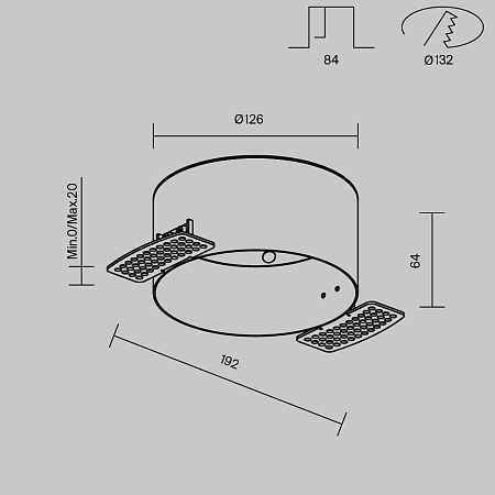 Аксессуар для встраиваемого светильника Technical Zon DLA032-TRS12-W - фото