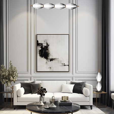 Светильник подвесной ST-Luce Черный/Белый, Дымчатый LED 1*28W 3000K SL6130.403.24 - фото