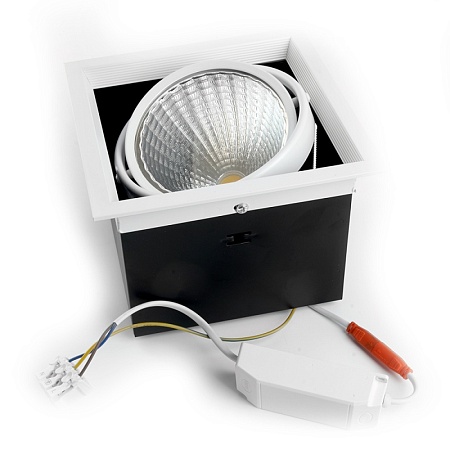 Светодиодный светильник Feron AL211 карданный 1x30W 4000K 35 градусов ,белый - фото