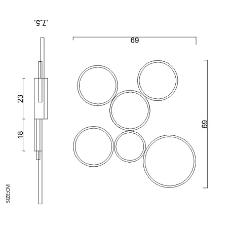 Потолочная Люстра В Виде Колец Twine 5 Rings White Imperiumloft 204615-26 - фото