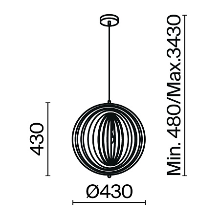 Подвесной светильник Maytoni Roots MOD197PL-01W - фото