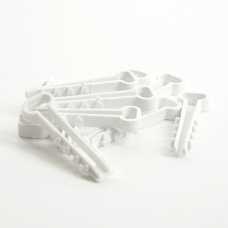 Дюбель-хомут для плоского кабеля (5-10мм), STEKKER DCL01-5-10, полипропилен, белый (DIY упаковка 10шт.) - фото