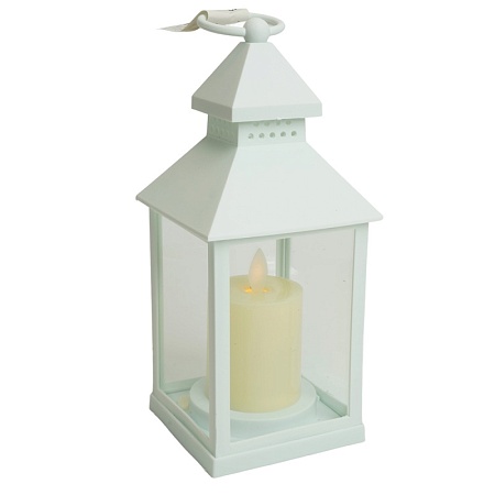 Световая фигура Свеча "Волшебный фонарь" 1LED 2700K, батарейки 3*ААА, 22см, белый, LT133 - фото