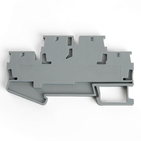 Зажим пружинный, 4-проводной проходной 2 уровня ЗНИ - 2,5 (JXB ST 2,5), серый STEKKER - фото