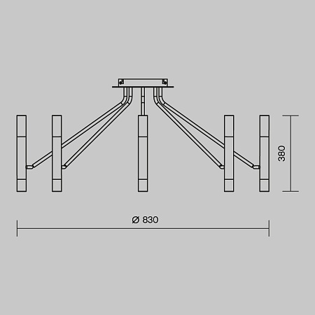Потолочный светильник Maytoni Vigo MOD620CL-16B - фото