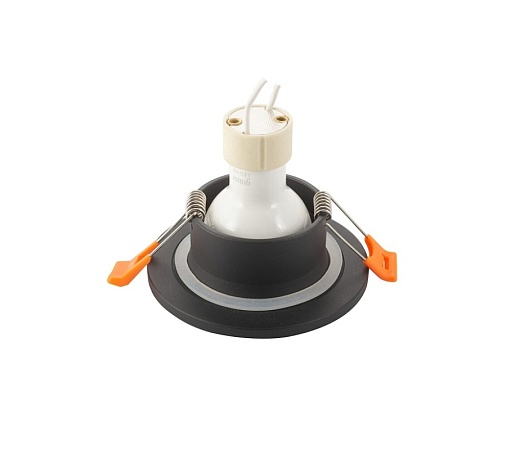 DK3016-BK Встраиваемый светильник влагозащ., IP 65, 50 Вт, GU10, черный, алюминий - фото