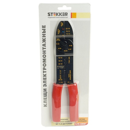 WSC-008 Пресс клещи многофункциональные: обрезка, обжим, снятие изоляции (от 0,75 до 6 мм2) - фото