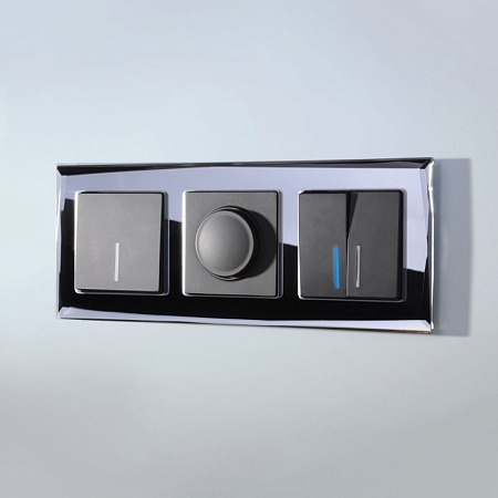 Рамка на 3 поста (черный) W0031208 - фото