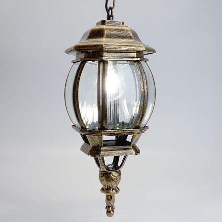 Светильник садово-парковый Feron 8105/PL8105 восьмигранный на цепочке 100W E27 230V, черное золото - фото