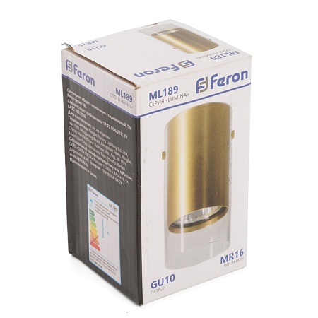 Светильник потолочный Feron ML189 Barrel LUMINA MR16 GU10 35W 230V, золото - фото