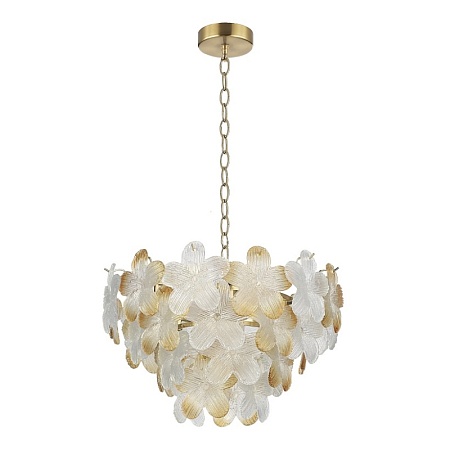 Светильник подвесной ST-Luce золотистый/Прозрачный, январный E14 6*60W SL6240.203.06 - фото