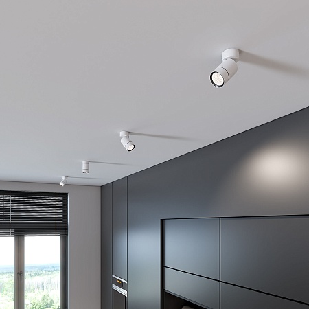 Светильник накладной поворотный Niro GU10 белый 25013/01 Elektrostandard - фото