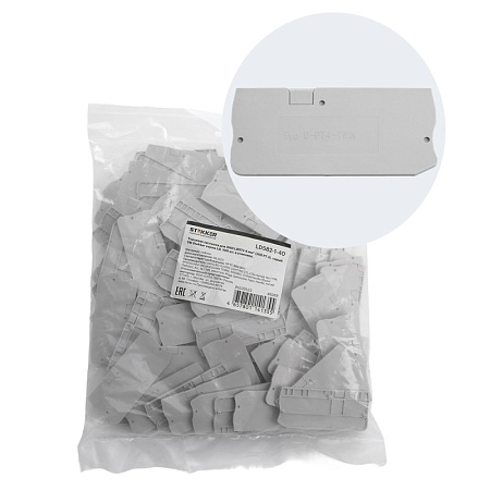 Торцевая заглушка для ЗНИ LD573 4 мм²  (JXB PT 4), серый, LD582-1-40 - фото