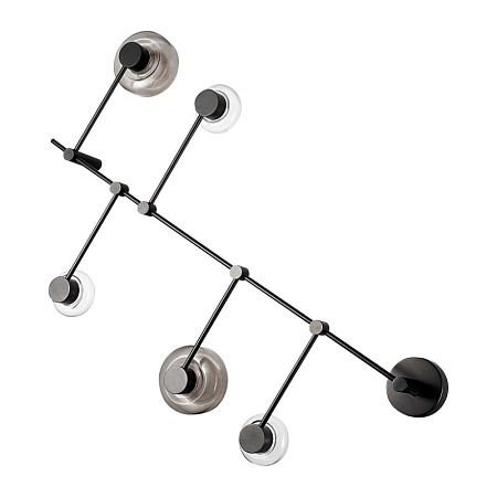 Светильник настенно-потолочный ST-Luce Черный/Дымчатый, Прозрачный LED 5*3W 3000K SL6005.401.05 - фото