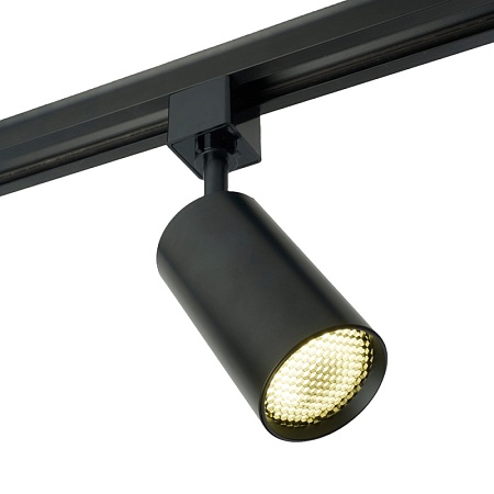 Светильник Feron AL198 трековый однофазный на шинопровод под лампу GU10, черный с антибликовой сеточкой - фото