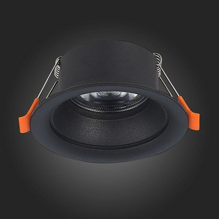 Св-к встр. Черный GU10 1*50W D89xH40 220V Без ламп ST200.408.01 - фото