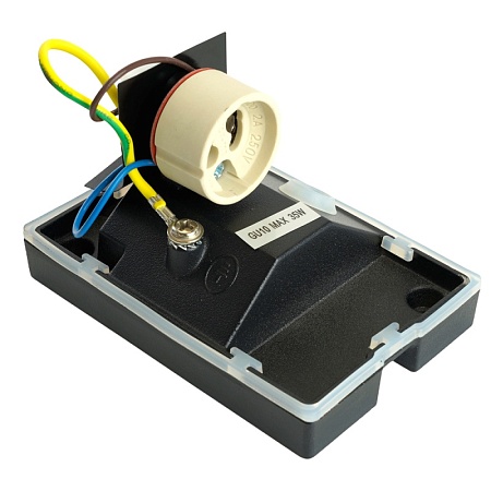 Светильник садово-парковый Feron DH014,на стену, GU10 230V, черный - фото